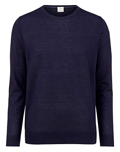 OLYMP Herren Pullover Rundhals Casual.Strick,Plain Jersey,Regular fit,Marine 18,XL von OLYMP