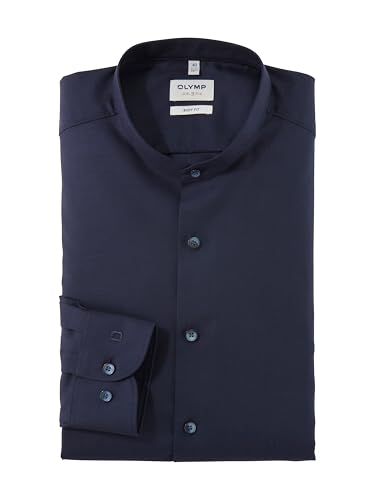 OLYMP Herren Oberhemd Langarm Level.Five.Body.fit,Twill,Body fit,Stehkragen,Nachtblau 14,39 von OLYMP