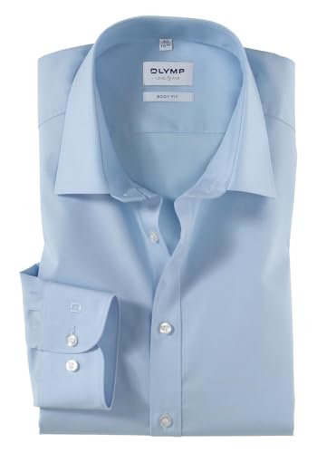 OLYMP Level Five Body fit Hemd extra Langer Arm Stretch hellblau Größe 40 von OLYMP