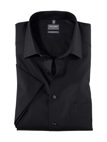 OLYMP Herren Businesshemd Langarm Luxor,Einfarbig,Comfort fit,New Kent,schwarz 68,43 von OLYMP