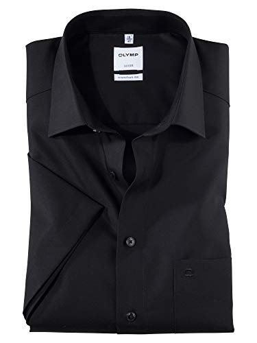 OLYMP Herren Businesshemd Langarm Luxor,Einfarbig,Comfort fit,New Kent,schwarz 68,47 OLYMP Herren Businesshemd Langarm Luxor,Einfarbig,Comfort fit,New Kent,schwarz 68,47 von OLYMP