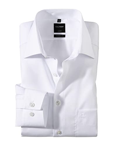 OLYMP Herren Hemd Modern Fit Extralange Ärmel, Weiß, 45 von OLYMP