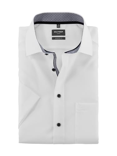 OLYMP Herren Businesshemd Langarm Luxor,Einfarbig,modern fit,Global Kent,anthrazit 67,40 von OLYMP