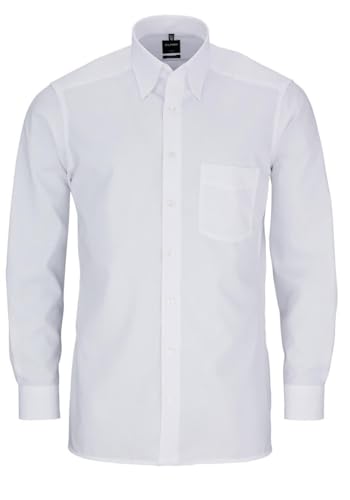 OLYMP Luxor modern fit Hemd Langarm Button Down Kragen Popeline weiß Größe 38 von OLYMP