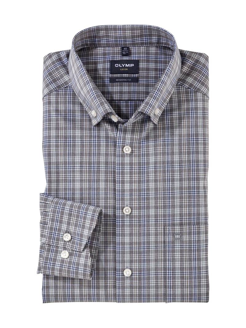 OLYMP - Modern Fit : Businesshemd grau - Gr. - 43 von OLYMP