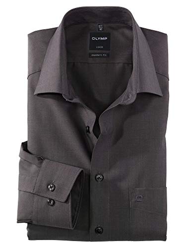 OLYMP Modern Fit Luxor Herren Langarm Businesshemd | Chambray Anthrazit | New Kent Kragen Gr. 39 OLYMP Modern Fit Luxor Herren Langarm Businesshemd | Chambray Anthrazit | New Kent Kragen Gr. 39 von OLYMP