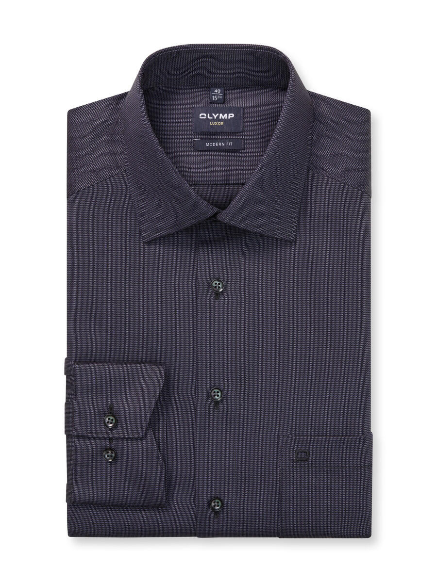 OLYMP - Modern Fit: Businesshemd violet - Gr. - 45 von OLYMP