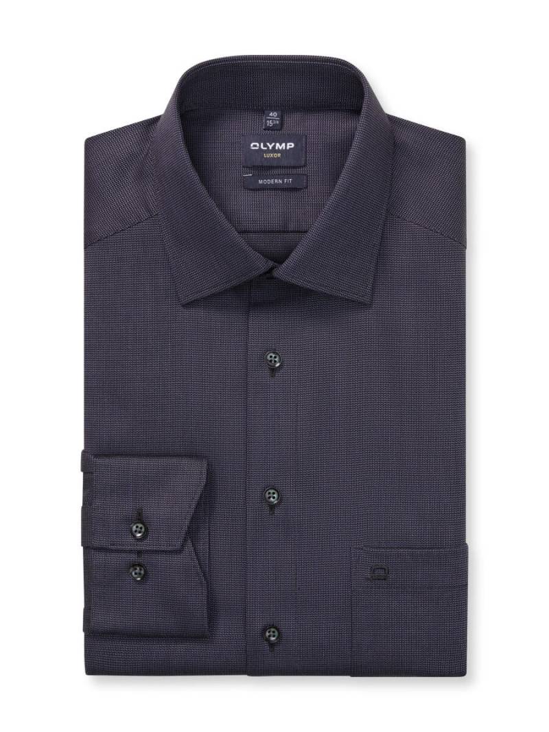 OLYMP - Modern Fit: Businesshemd violet - Gr. - 45 von OLYMP