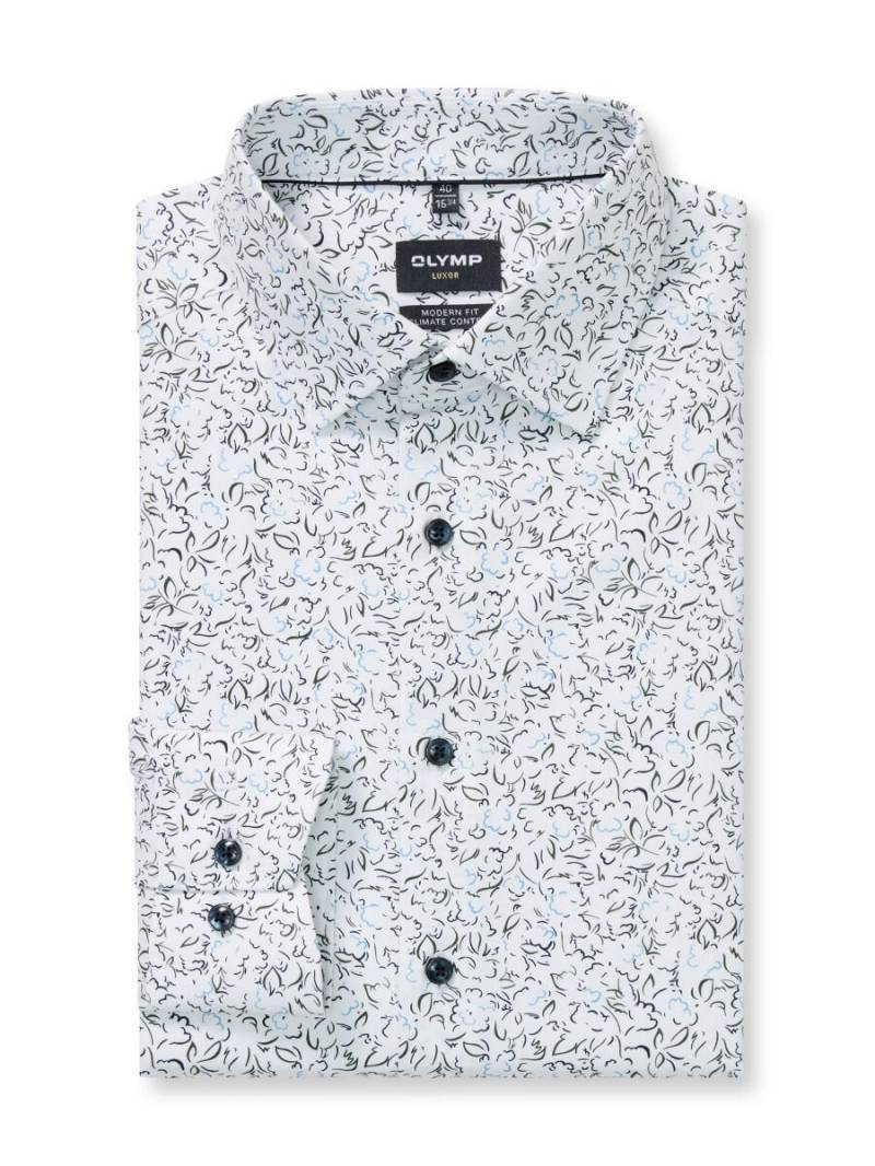 OLYMP - Modern Fit: Businesshemd weiß - Gr. - 39 von OLYMP
