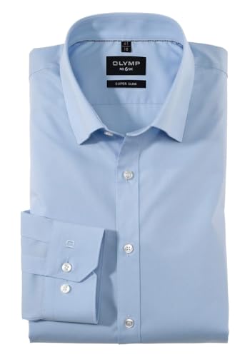 OLYMP No. Six super Slim Hemd Langarm Under-Button-Down hellblau Größe 42 von OLYMP