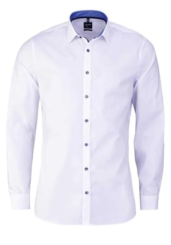 OLYMP No. Six super Slim Hemd extra Langer Arm New Kent Kragen weiß Größe 44 von OLYMP