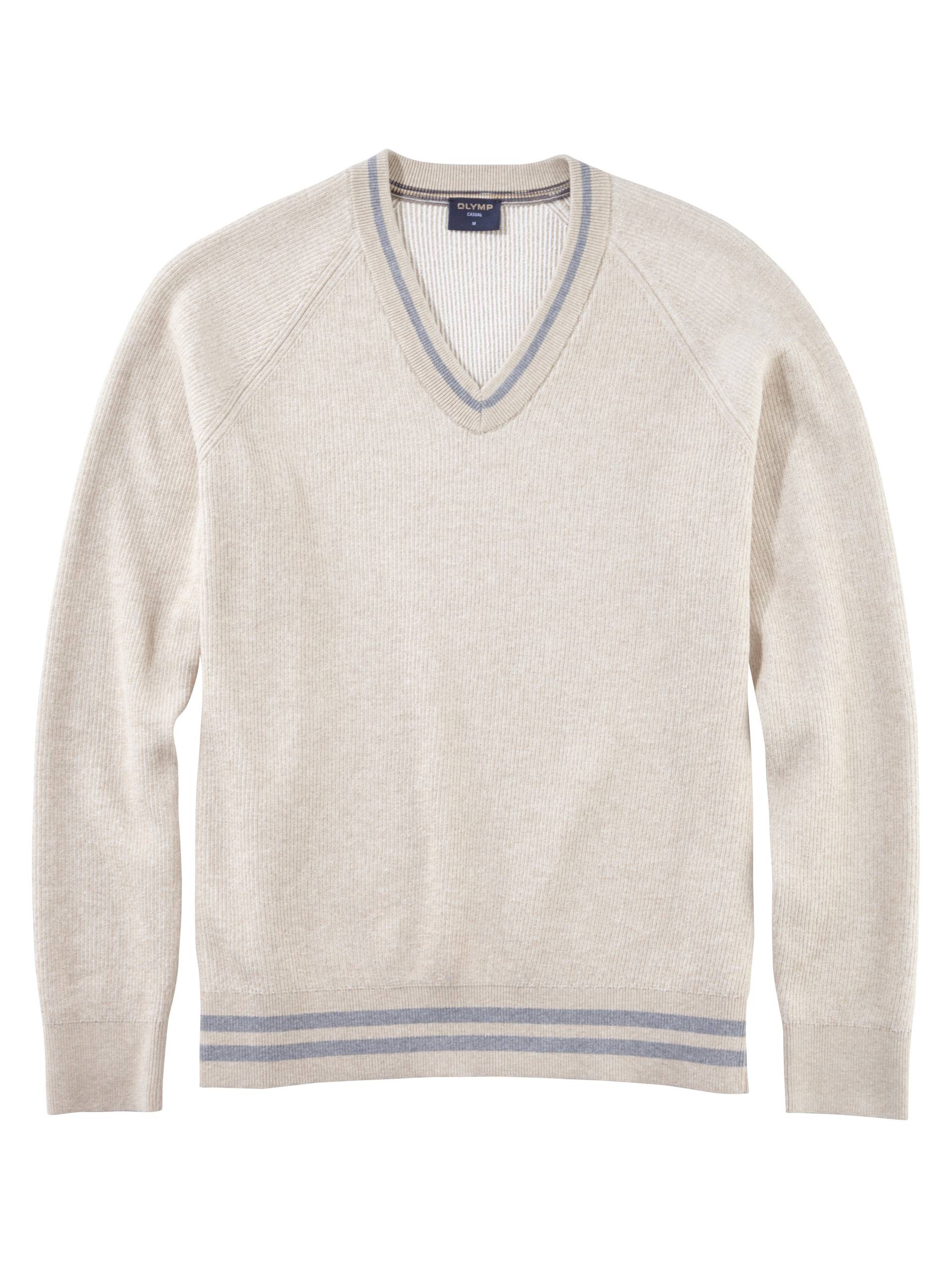 OLYMP - OLYMP Casual Strick hellbeige - Gr. - XXL von OLYMP