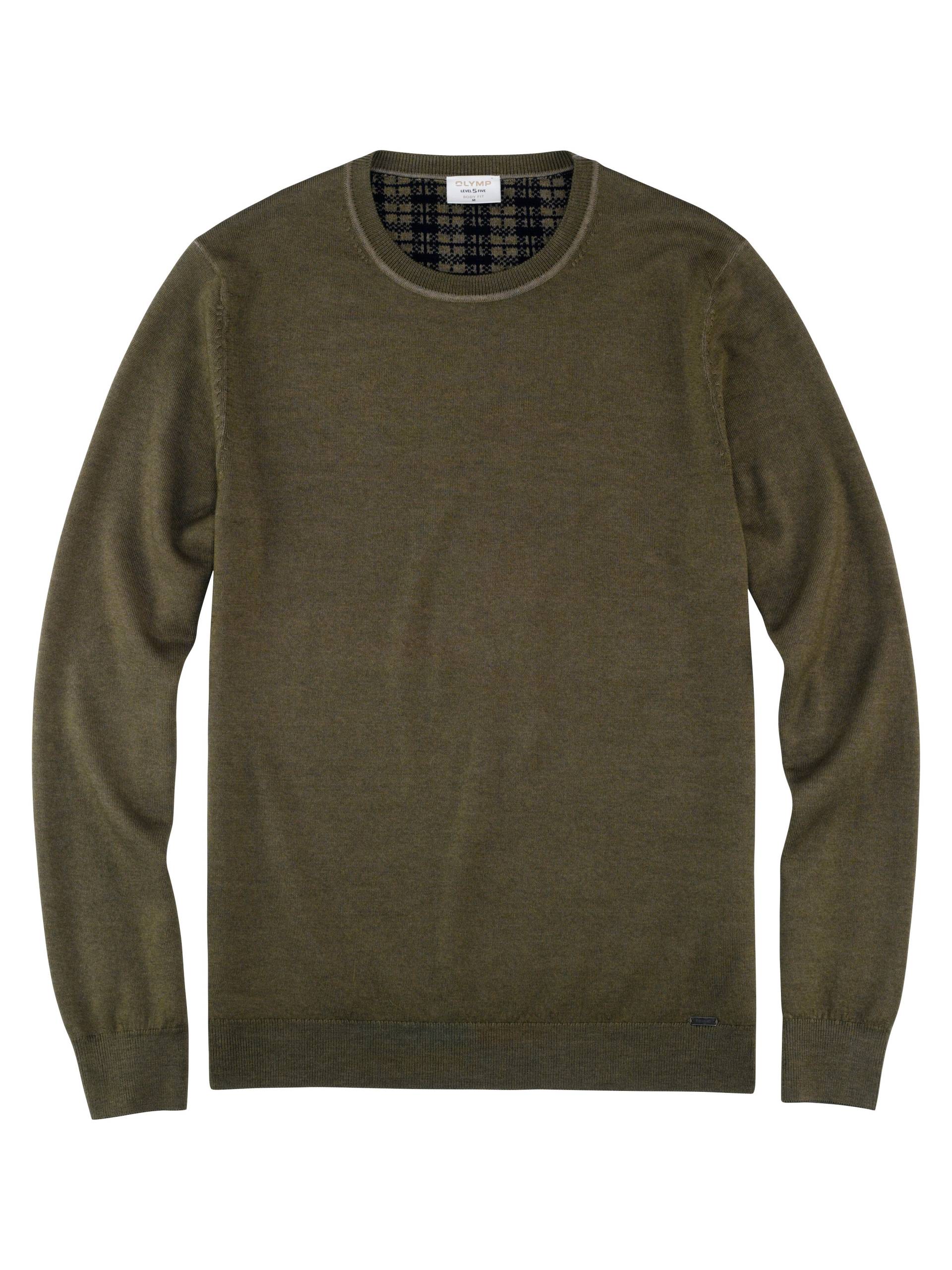 OLYMP - OLYMP Casual Strick oliv - Gr. - XXL von OLYMP