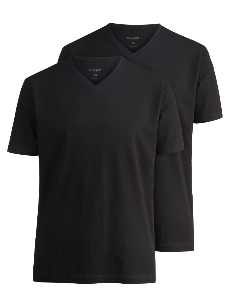 OLYMP - OLYMP Unterzieh-T-Shirts (2er-Pack) schwarz - Gr. - XXL von OLYMP