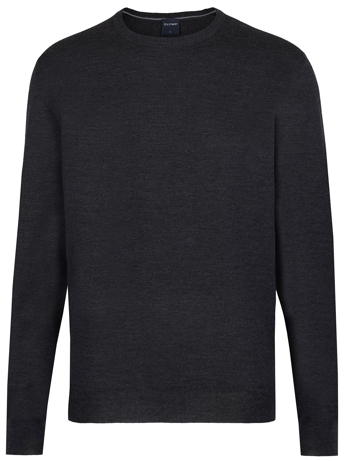 OLYMP - Pullover - Regular Fit - Merinowolle - Rundhals - anthrazit von OLYMP