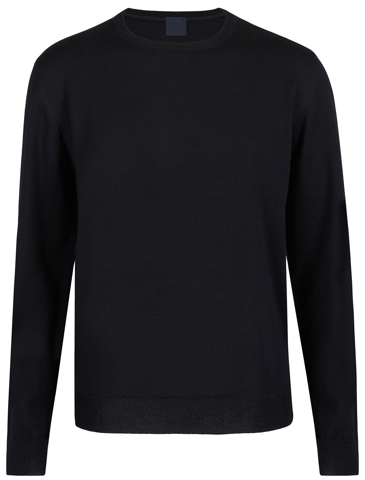 OLYMP - Pullover - Regular Fit - Merinowolle - Rundhals - schwarz von OLYMP