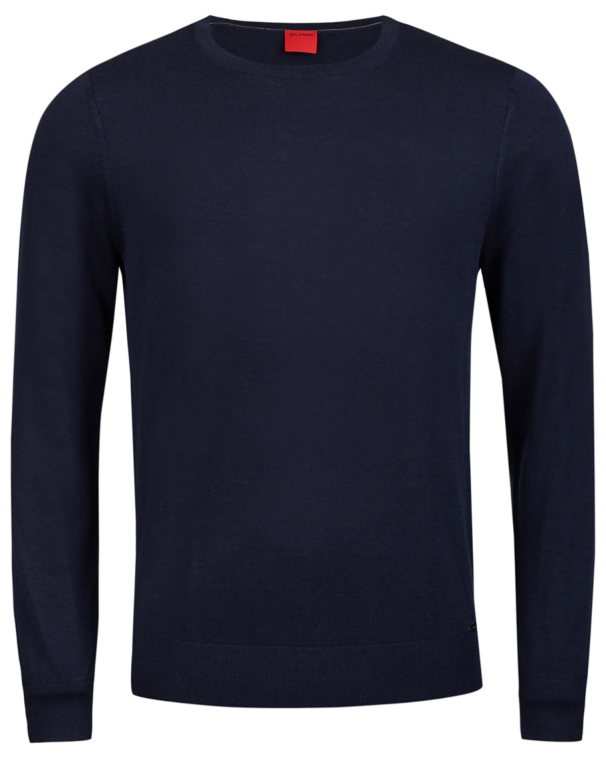 OLYMP - Pullover - Regular Fit - Rundhals - Merinowolle mit Seide - dunkelblau von OLYMP