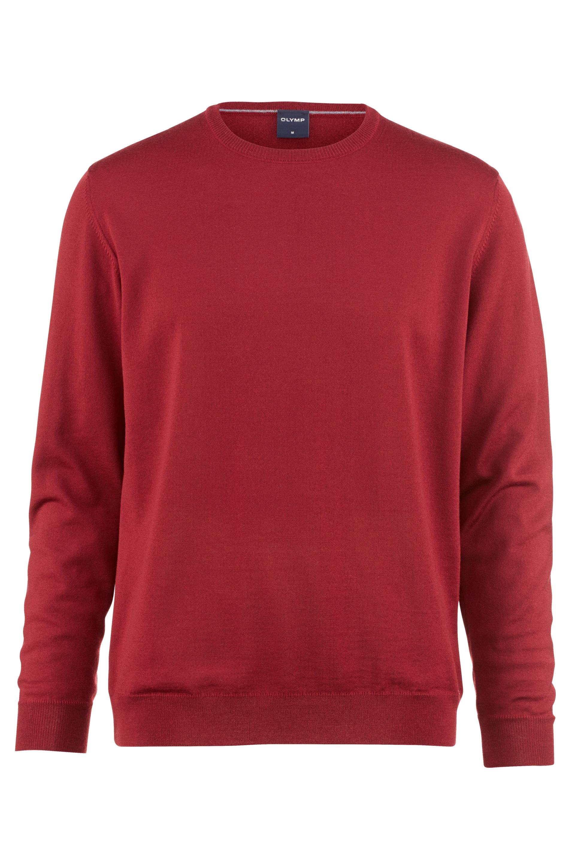 OLYMP - R-Pullover Basic Merino bordeaux von OLYMP