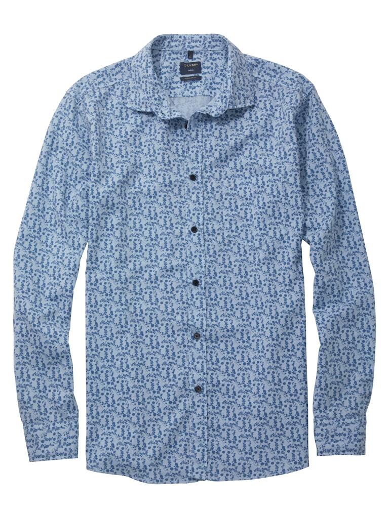 OLYMP - Regular Fit Hemd blau - Gr. - L von OLYMP