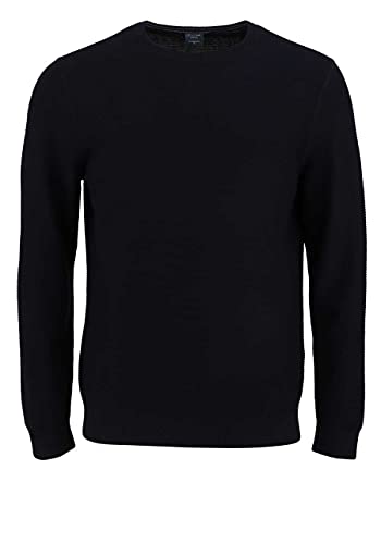 OLYMP Herren Pullover Rundhals Casual.Strick,Struktur,Regular fit,Marine 18,S von OLYMP