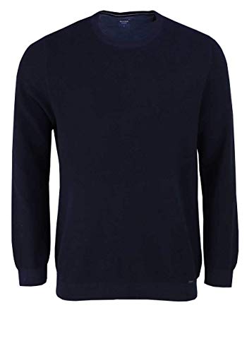 OLYMP Strick Pullover Rundhals extrafeine Baumwolle Nachtblau Größe XL von OLYMP