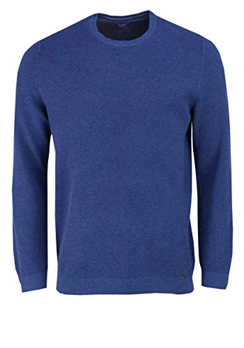 OLYMP Strick Pullover Rundhals extrafeine Baumwolle dunkelblau Größe XL von OLYMP