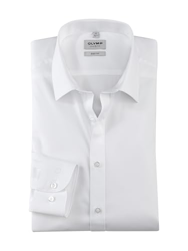 OLYMP Herren Hemd / Level 5 Body / Fit Langarm- Gr. 45, Weiß von OLYMP
