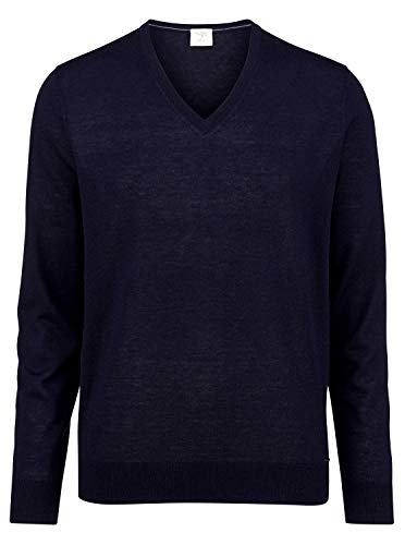 OLYMP Herren Pullover V-Ausschnitt Level Five Strick,Body fit,Marine 18,L von OLYMP