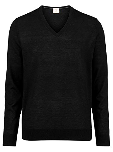 OLYMP Herren Pullover V-Ausschnitt Level Five Strick,Body fit,schwarz 68,M von OLYMP