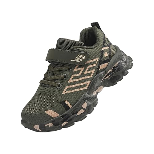 Jungen Mädchen Casual Camouflage Trainer Kinder Schuhe Mesh Militär Sportschuhe Kinder Ultra Light Soft Sole Militär Training Camouflage Schuhe von OLZYA