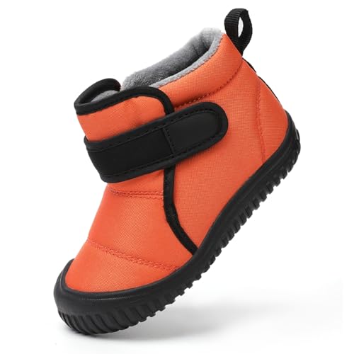 OLZYA Baby Snowboots Lauflernschuhe Kinder Winterschuhe Krabbelschuhe Mädchen Jungen Warm Gefütterte Schneestiefel Winterstiefel Flach rutschfeste Leicht Kleinkindschuhe Gr.19-28 von OLZYA