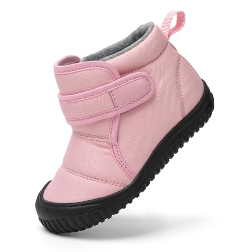 OLZYA Baby Snowboots Lauflernschuhe Kinder Winterschuhe Krabbelschuhe Mädchen Jungen Warm Gefütterte Schneestiefel Winterstiefel Flach rutschfeste Leicht Kleinkindschuhe Gr.19-28 von OLZYA