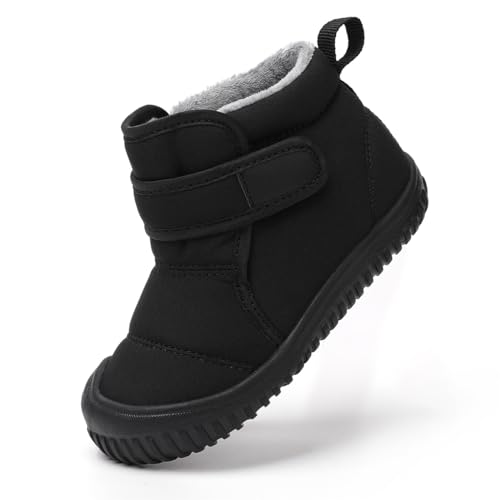 OLZYA Baby Snowboots Lauflernschuhe Kinder Winterschuhe Krabbelschuhe Mädchen Jungen Warm Gefütterte Schneestiefel Winterstiefel Flach rutschfeste Leicht Kleinkindschuhe Gr.19-28 von OLZYA