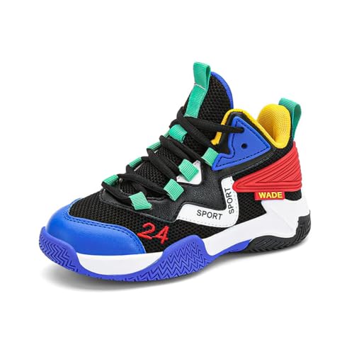 OLZYA Kinder Basketballschuhe High-Top Licht Sneaker Herren Laufen Anti-Rutsch-Sport sportliche Trainer Jungen Sportschuhe Hallenfussballschuhe Fußballschuhe von OLZYA