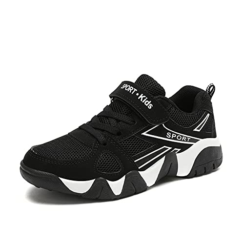 OLZYA Kinder Leicht Turnschuhe Laufschuhe Sportschuhe Jungen Mädchen Outdoor Turnschuhe Atmungsaktiv Straßenlaufschuhe Fitnessschuhe Klett Sneakers 27-40 EU von OLZYA