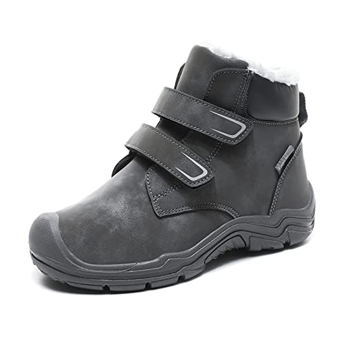 OLZYA Unisex Kinder 2022 Warm Innenfutter Winterstiefel Winter Wanderschuhe Trekkingschuhe Baumwollschuhe Winterschuhe Snowboots Jungen Mädchen Wasserdicht Schneestiefel Gr.29-37 von OLZYA