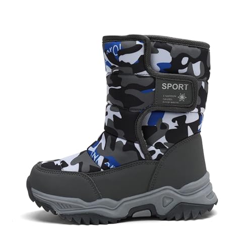 OLZYA Unisex Kinder Schneestiefel Warm Innenfutter Winterstiefel Kinder Schneestiefel Warm gefütterte Winterstiefel Winter Winterschuhe Snowboots für Jungen Mädchen von OLZYA