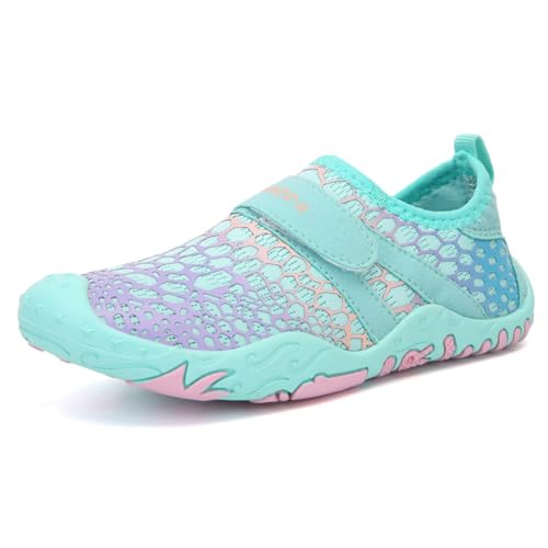 OlzJynx 2024 Kinder Barfußschuhe Aquaschuhe Schwimmschuhe Jungen Barfussschuhe Schnell Trocknend Unisex Badeschuhe Strandschuhe Wasserschuhe Wanderschuhe für Jungen Mädchen von OLZYA