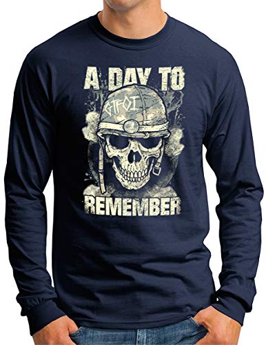 OM3® A Day to Remember Langarm Shirt | Herren | ADTR Hardcore Rock Hardrock Metal | Navy, XXL von OM3