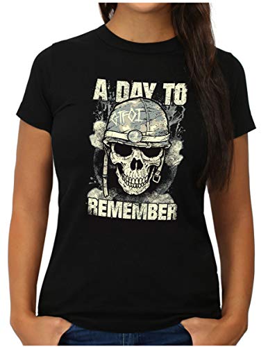 OM3® A Day to Remember T-Shirt - Damen - ADTR Hardcore Rock Hardrock Metal - S, Schwarz von OM3