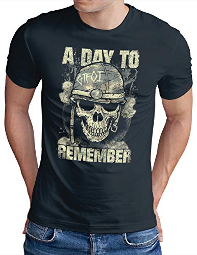 OM3® A Day to Remember T-Shirt | Herren | ADTR Hardcore Rock Hardrock Metal | Navy, L von OM3