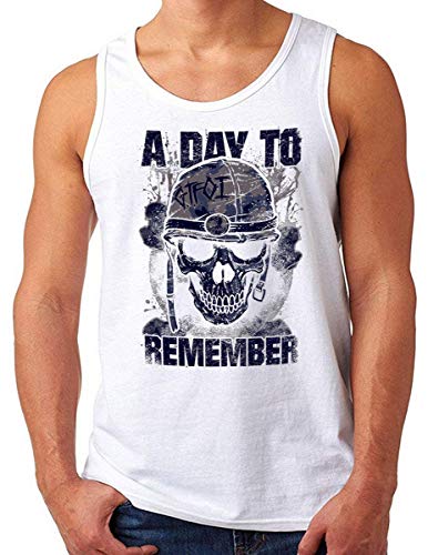 OM3® A Day to Remember Tank Top Shirt | Herren | ADTR Hardcore Rock Hardrock Metal | Weiß, 3XL von OM3