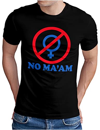 OM3® Al Bundy - NO MA'AM T-Shirt | Herren | US Serie Episode Fan 90's Kult Fun | Schwarz, 4XL von OM3