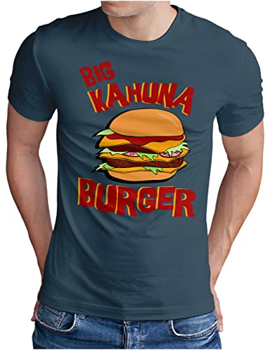 OM3® Big Kahuna Burger T-Shirt | Herren | Kult Film Hamburger Laden | Denim, 3XL von OM3