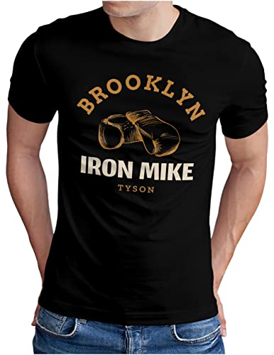 OM3® Brooklyn New York T-Shirt - Herren - Iron Mike Tyson Boxing Gym - Schwarz, XXL von OM3