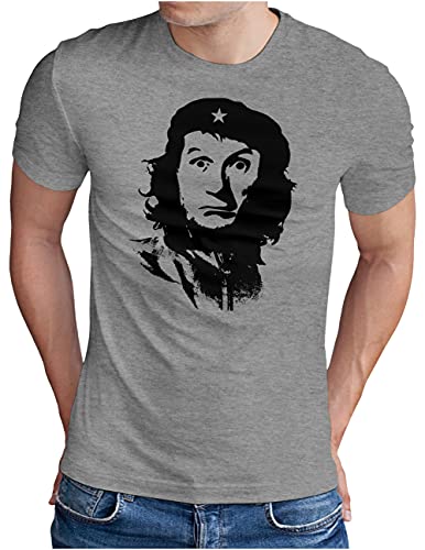 OM3® Che Guevara x Al Bundy T-Shirt | Herren | 90's Kult TV Serie Revolution Parodie | Grau Meliert, 5XL von OM3