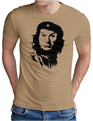 OM3® Che Guevara x Al Bundy T-Shirt | Herren | 90's Kult TV Serie Revolution Parodie | Khaki, 3XL von OM3