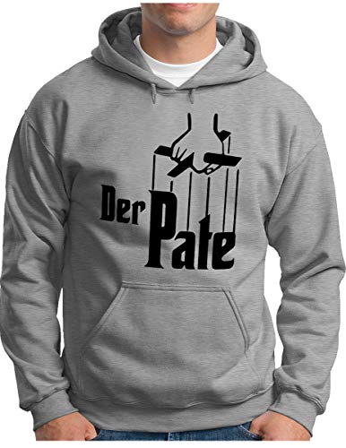 OM3® Der Pate Hoodie | Herren | The Godfather Mafia Iconic Movie | Kapuzen-Pullover Grau Meliert, 4XL von OM3