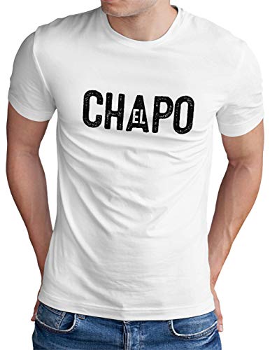 OM3® EL Chapo T-Shirt | Herren | Mexican Drug Lord Guzman Dealer | Weiß, L von OM3