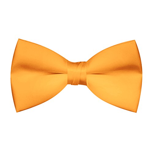 OM3® F-08 Trendy Bow Tie | Fliege Herren Schleife - GOLDGELB - Unisex Fertig gebunden für Karneval Hochzeit Business Smoking Handmade von OM3